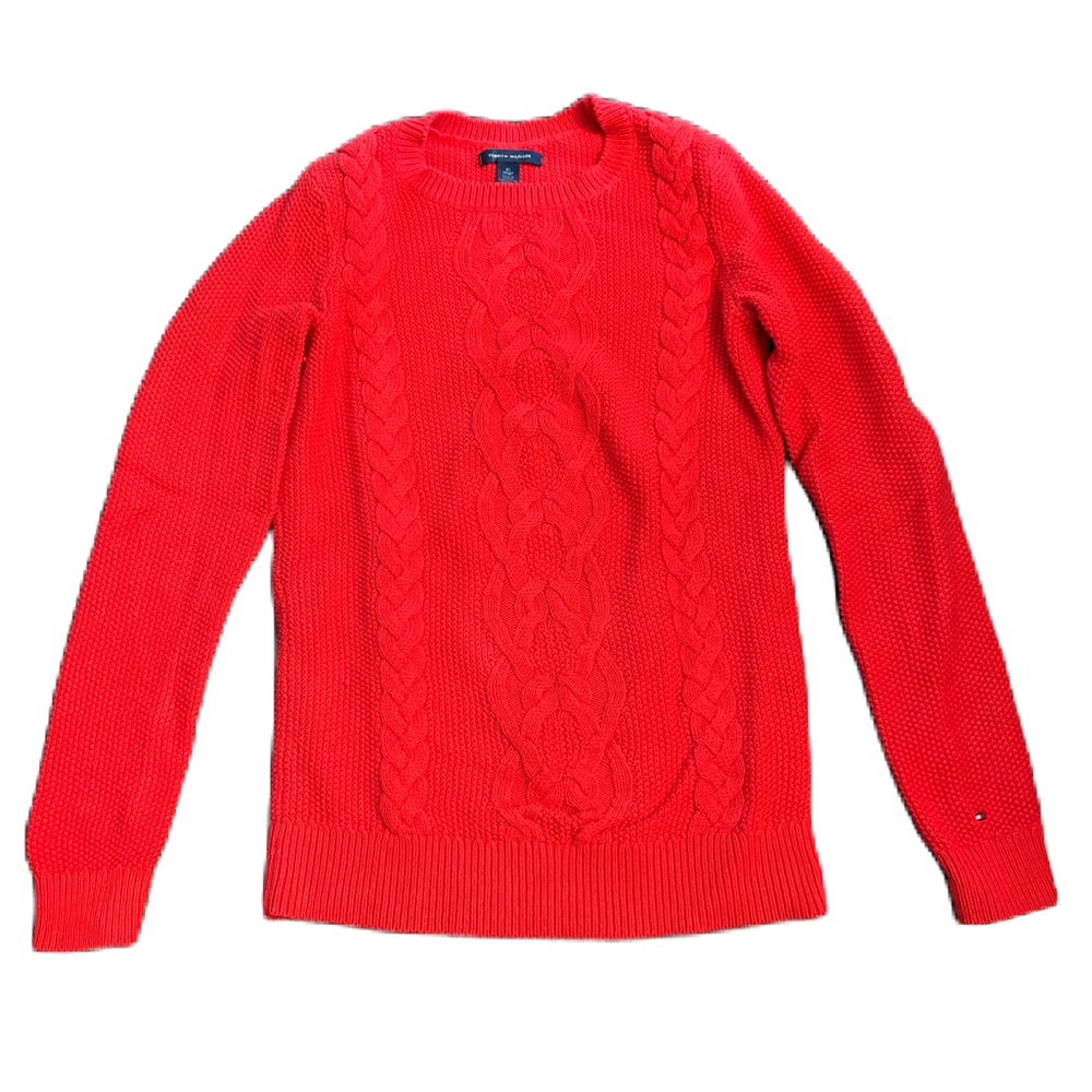 Tommy Hilfiger Bright Red Crewneck Sweater - XS